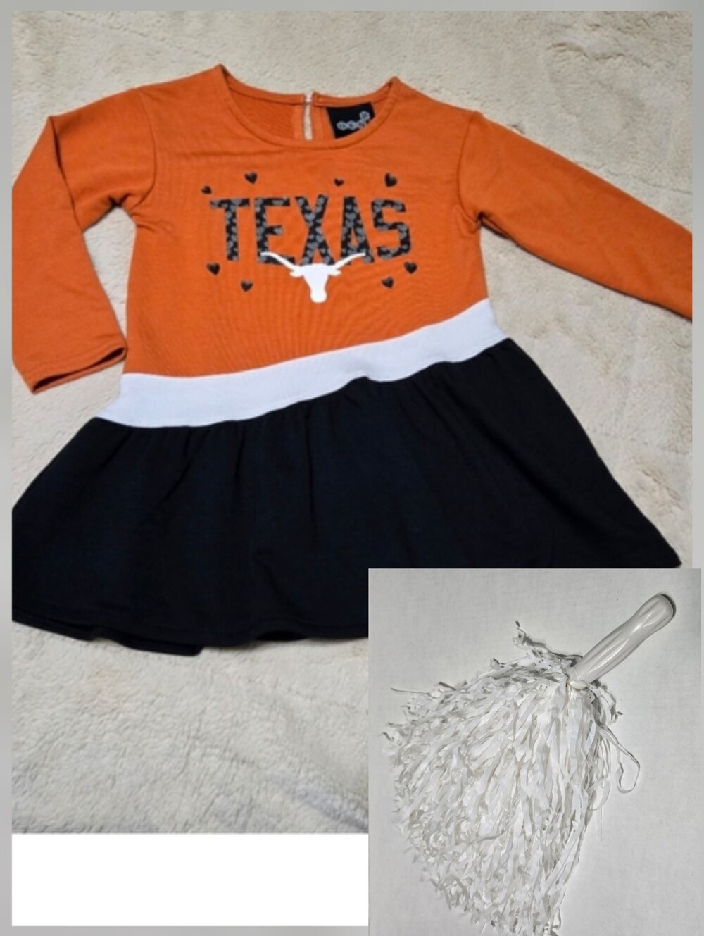 UT Texas Longhorns Cheer Dress, long sleeve, toddler cheer 2T 🤘🏼 Hook Em!